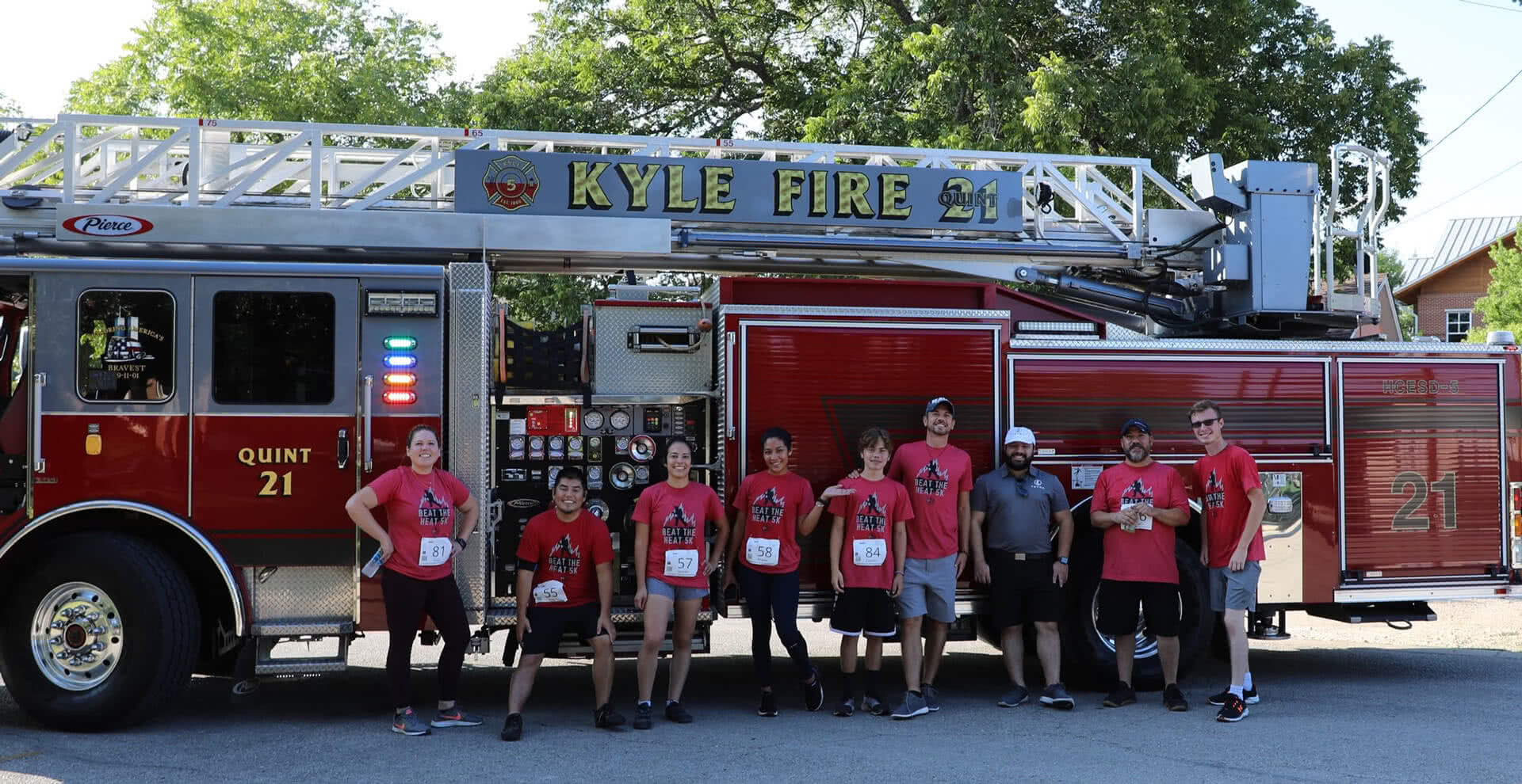 Kyle Fire Truck at the station
